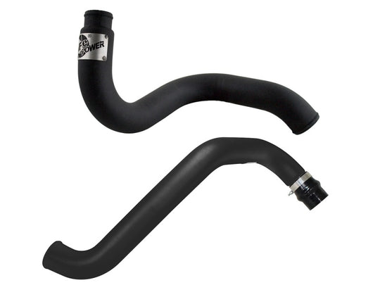 aFe BladeRunner 3in Black Intercooler Hot Cold Side Tubes Combo 02-04 GM Diesel Trucks 6.6L V8 (td) - 46-20045