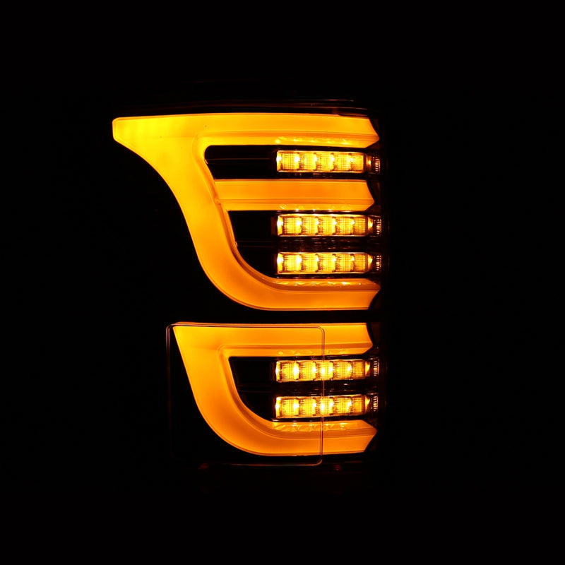 AlphaRex 15-20 Ford F150 Luxx-Series LED Tail Lights Alpha-Black - 652030