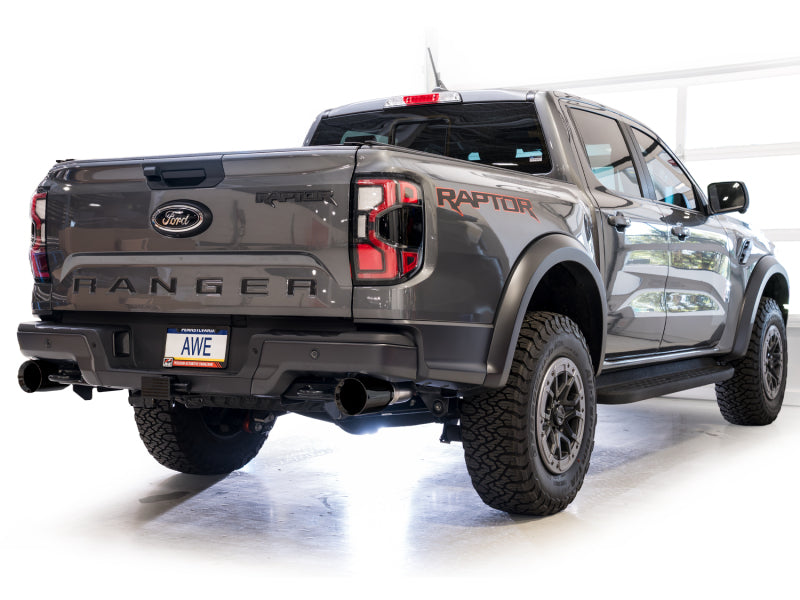 AWE 2024+ Ford Ranger Raptor 3.0L Switchpath Cat-Back Exhaust - Diamond Black Tips - 3025-33306