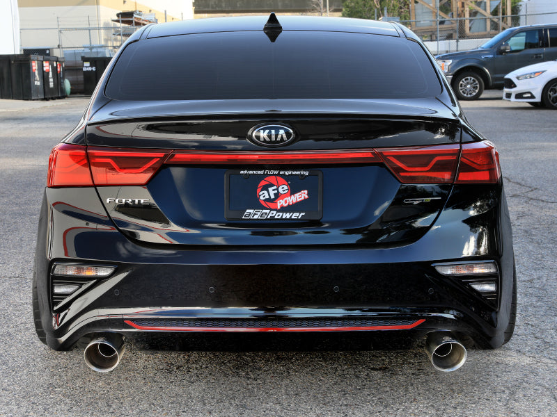 aFe Takeda 20-21 Kia Forte GT 1.6L (t) 3in to 2.5in SS Axle-Back Exhaust System w/ Polished Tips - 49-37037-P