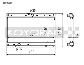 Koyo 03-07 Mitsubishi Evolution 8/9 2.0L Turbo (MT) Radiator - HH031610