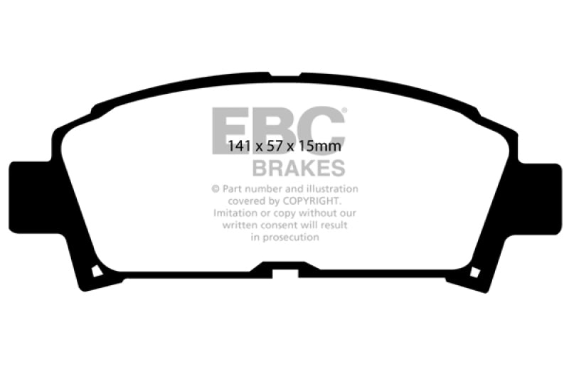 EBC 93-95 Toyota MR2 2.0 Turbo Yellowstuff Front Brake Pads - DP4995R