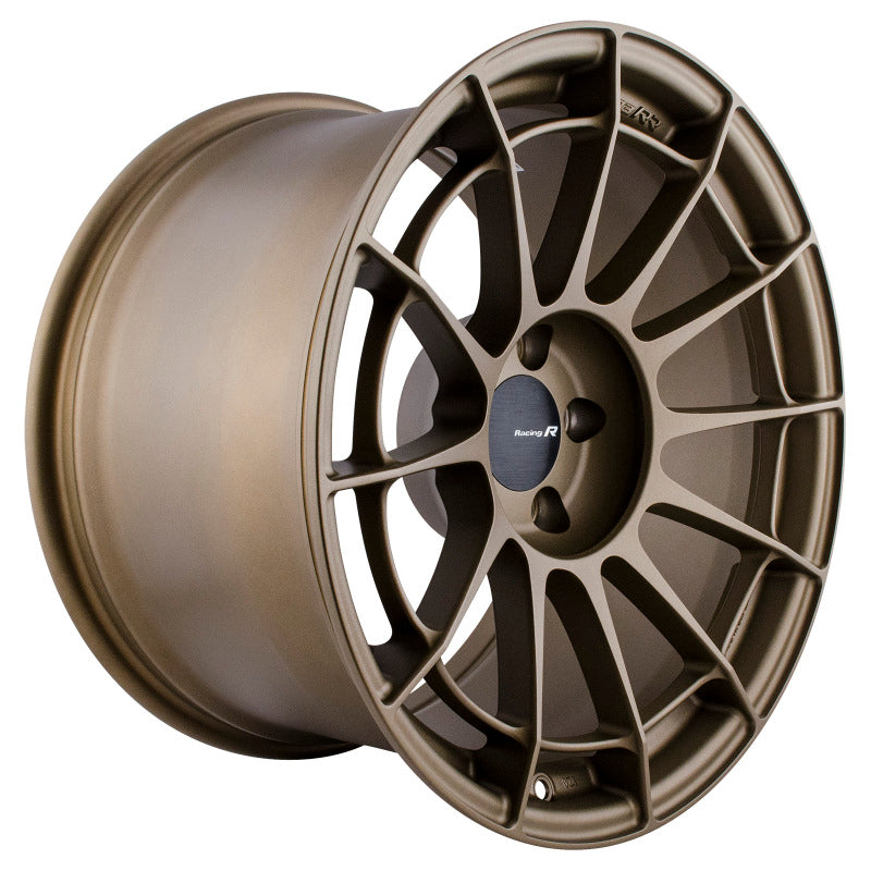 Enkei NT03RR 18x10.5 5x114.3 15mm Offset 75mm Bore Titanium Gold Wheel - 512-8105-6515GG