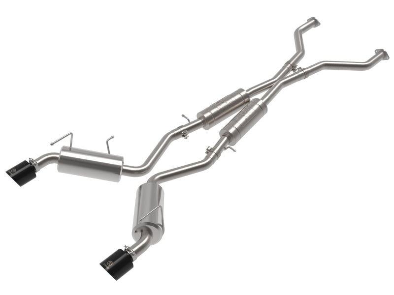 aFe Takeda Cat-Back Exhaust System Nissan 370Z 09-20 V6-3.7L- Black Tip - 49-36139-B