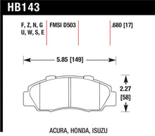 Load image into Gallery viewer, Hawk 97-01 Honda Prelude Blue 9012 Street Front Brake Pads - HB143E.680