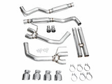 Load image into Gallery viewer, AWE 2024 Ford Mustang GT Fastback S650 RWD Track Edition Cat-Back Exhaust w/ Quad Chrome Silver Tips - 3020-42650