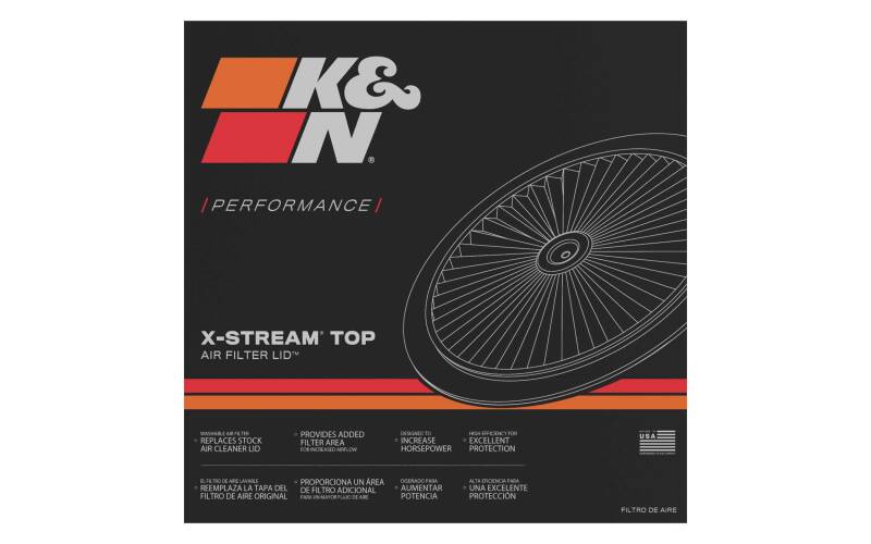 K&N X-Stream Top Filter Only 11in - Black - 66-1101