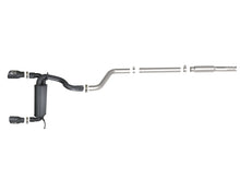 Load image into Gallery viewer, aFe Rebel Series 409 Stainless Steel Cat-Back Exhaust 18-21 Jeep Wrangler JL 2.0L (t) - Black Tip - 49-48096-B
