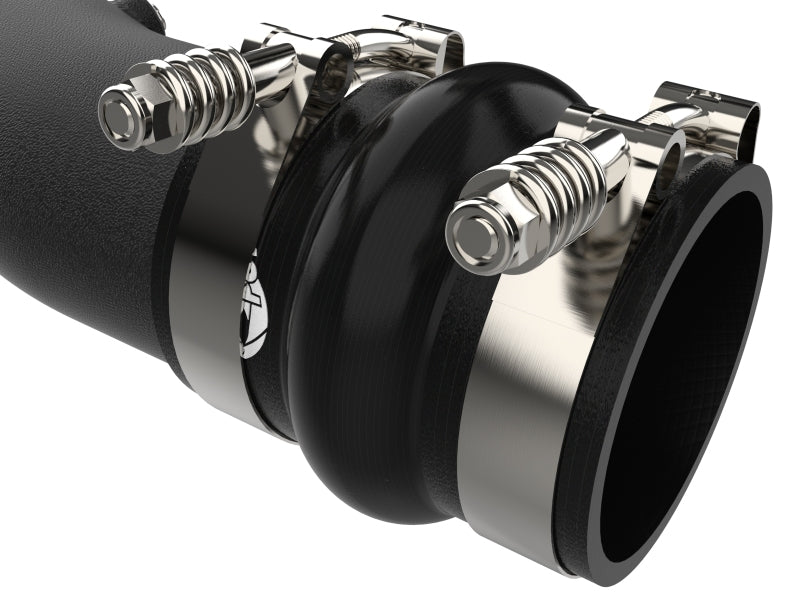 aFe 23-24 Ford Diesel Trucks V8-6.7L (td) BladeRunner Aluminum Hot and Cold Charge Pipe Kit - Black - 46-20734-B