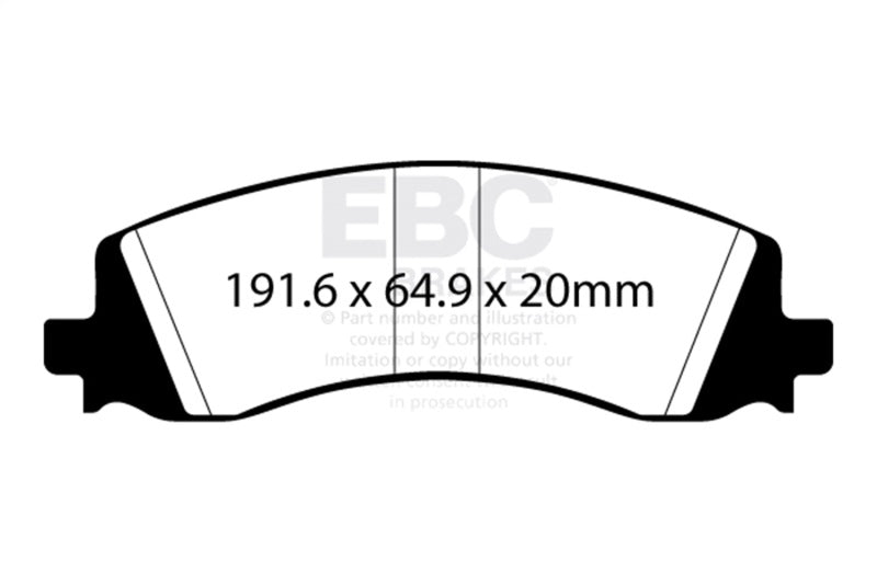 EBC 2019+ Ram 2500 6.4L Extra Duty Rear Brake Pads - ED93124