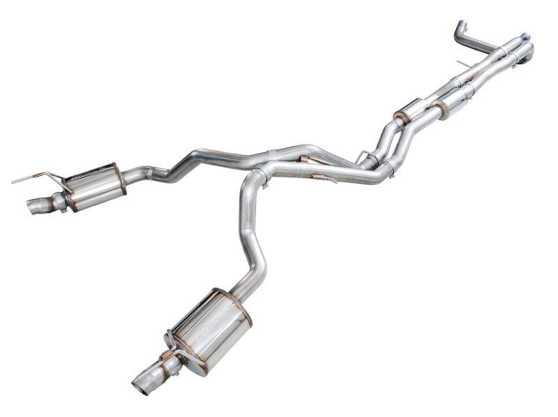 AWE Tuning 2021+ Cadillac Escalade 6.2L 0FG Dual Exit Exhaust System (Reuses OE Tips) - 3015-31321