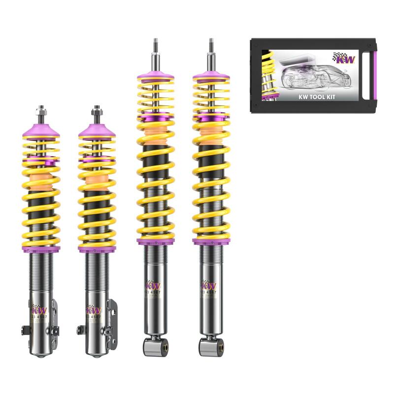 KW Coilover Kit V2 VW Golf III / Jetta III (1HXO); all incl. Cabrio (-02); 2WD; all engines - 15280004