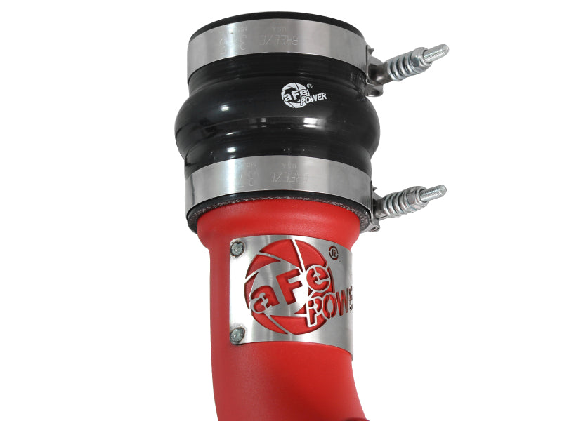 aFe BladeRunner 3in Red Intercooler Tube Hot Side w/Couplings 13-14 Dodge RAM Diesel 6.7L (td) - 46-20138-R