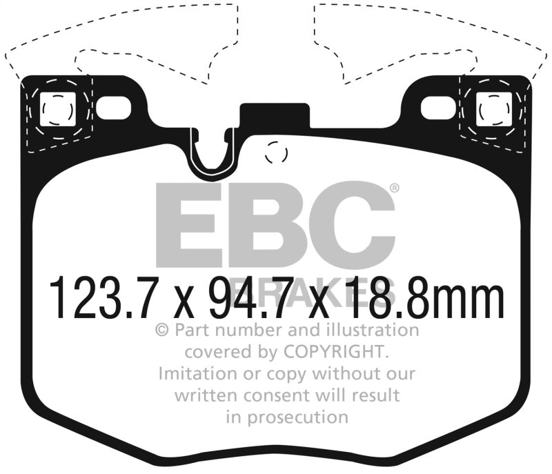 EBC 2017+ BMW 530 2.0L Turbo (G30) Redstuff Front Brake Pads - DP32302C