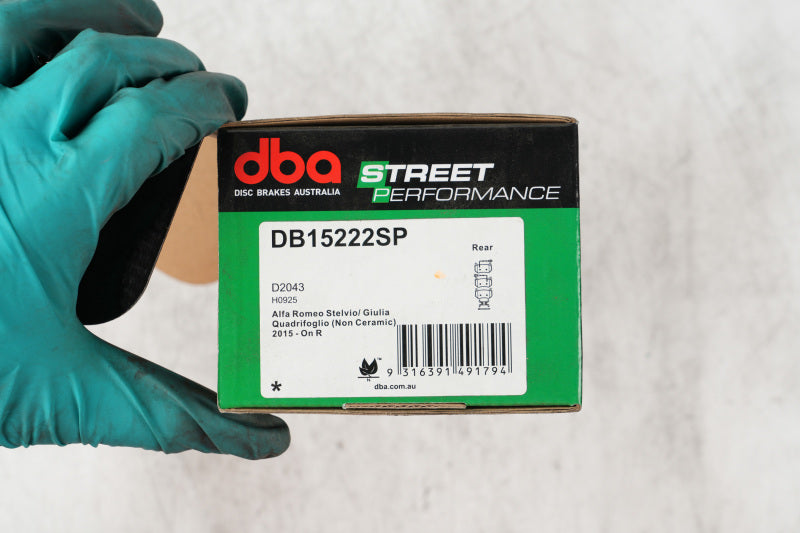DBA 2017+ Alfa Romeo Giulia Quadrifoglio SP Performance Rear Brake Pads - DB15222SP