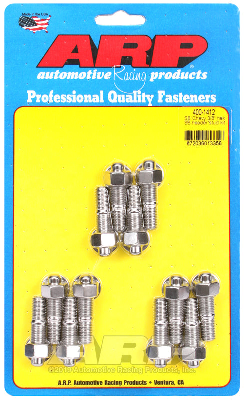 ARP SB Chevy 3/8 Hex SS Header Stud Kit - 400-1412