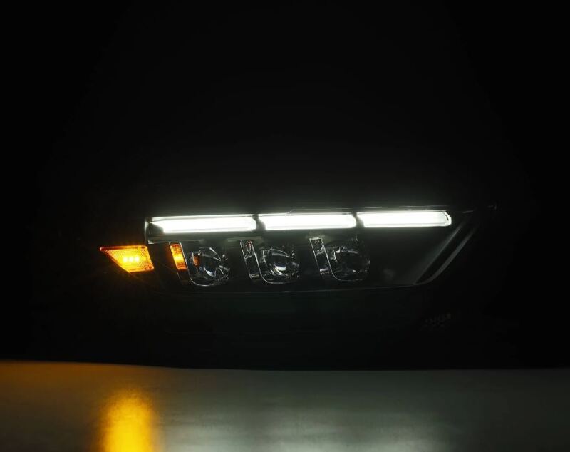 AlphaRex 15-17 Ford Mustang NOVA LED Proj Headlights Black w/Activ Light/Seq Signal/Switch DRL - 880262