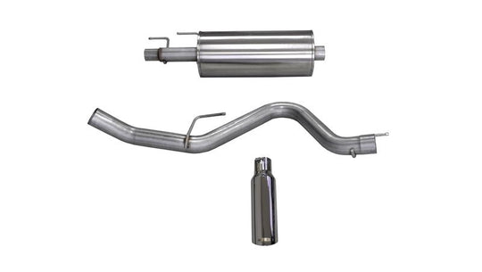 Corsa 2015-2020 Ford F-150 EcoBoost Cat-Back Single Side Exit w/ 4.0in Polished Tip - 24836