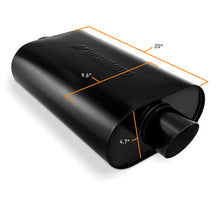 Load image into Gallery viewer, Mishimoto Muffler with 3in Center Inlet/Outlet - Angled Tip - Black - MMEXH-MF-AT-3CCBK