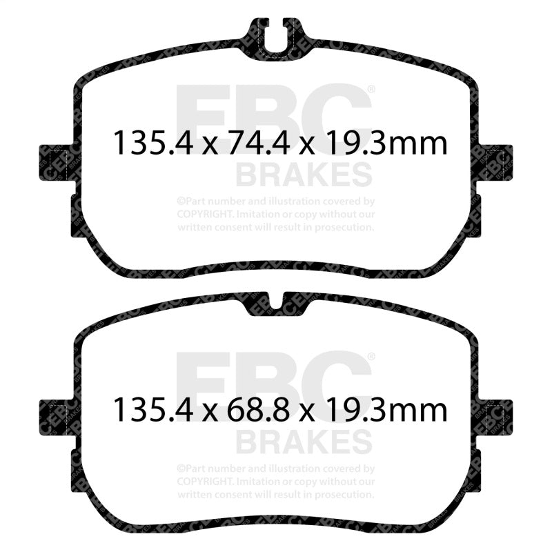EBC 2019+ Mercedes-Benz A220 Sedan (V177) 2.0L Turbo Yellowstuff Front Brake Pads - DP42395R