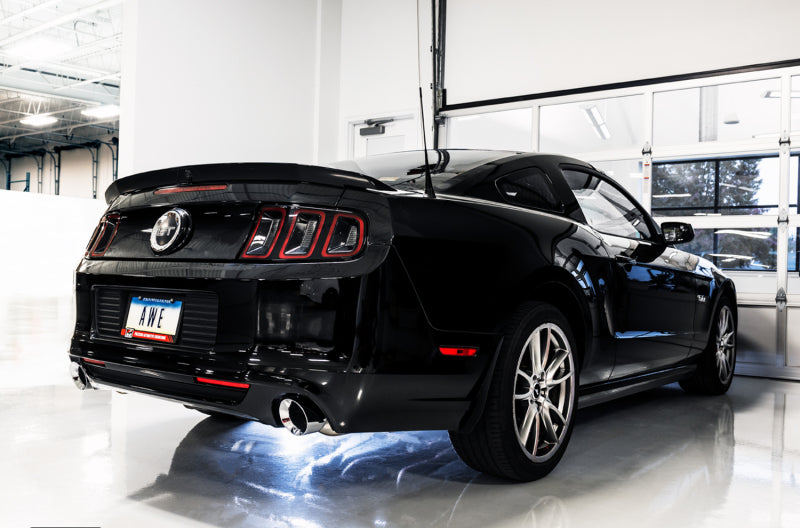 AWE Tuning S197 Mustang GT Axle-Back Exhaust - Touring Edition (Chrome Silver Tips) - 3015-32094