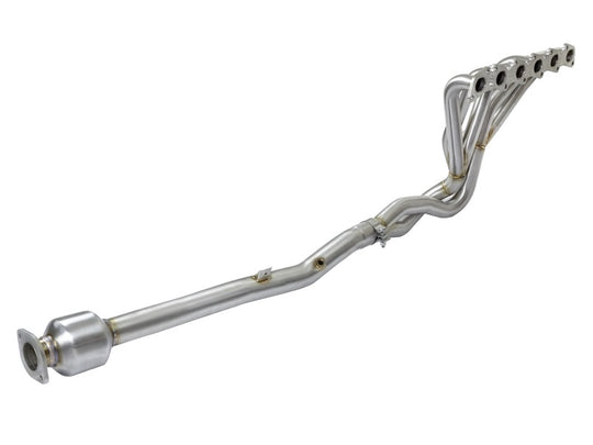 aFe Power Twisted Steel Long Tube Header & Connection Pipes (Street Series) 01-16 Nissan Patrol - 48-36105-YC