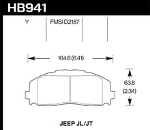 Load image into Gallery viewer, Hawk 2018 Jeep Wrangler Rubicon LTS Street Front Brake Pads - HB941Y.712