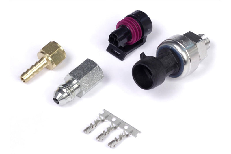 Haltech 7 Bar TI MAP Sensor 1/8 NPT w/Plug & Pins/-4 AN & 5mm Hosetail Adaptors - HT-010130