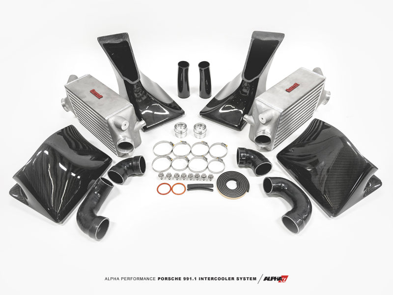 AMS Performance Porsche 997.1TT Alpha Intercooler System (For Stock Framed Turbos) - ALP.09.09.0001-2