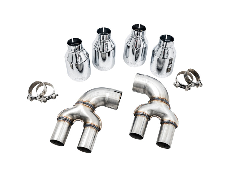 AWE Tuning 2019+ BMW M340i (G20) Non-Resonated Touring Edition Exhaust - Quad Chrome Silver Tips - 3015-42148