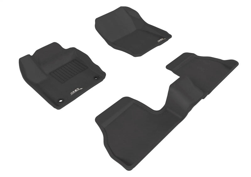 3D MAXpider 12-18 Ford Focus Kagu Black Full Set (2 EYELETS) - L1FR02901509