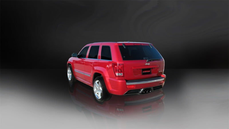 Corsa 2006-2010 Jeep Grand Cherokee 6.1L SRT-8 V8 Black Sport Cat-Back Exhaust - 14451BLK