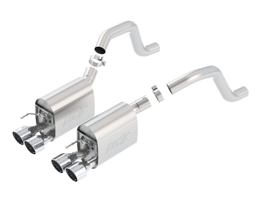 Borla 06-13 Chevy Corvette C6 ZO6/ZR1 Manual Trans S-Type II Rear Section Exht Dual Rd Rolled Tips - 11917