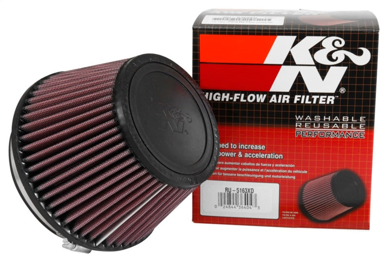 K&N Filter Universal X Stream Clamp-On 5in Flange 6.5in Base 4 1/2in Top 4 1/8in Height - RU-5163XD