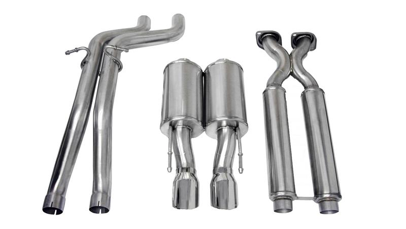 Corsa 2006-2010 Jeep Grand Cherokee 6.1L V8 Polished Sport Cat-Back Exhaust - 14451