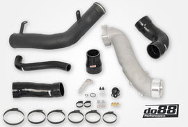 do88 Audi RS3 2.5T (8V)/TT RS 2.5T (8S) Charge Pipes (OEM Intercooler) - Black - TR-380-OEM
