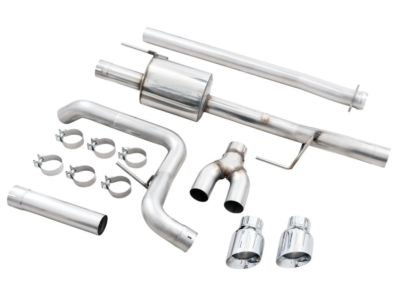 AWE Tuning 0FG 21+ Ford F150 Dual Side Exit Cat-Back Exhaust- 4.5in Chrome Silver Tips - 3015-22067
