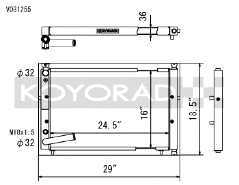 Koyo 94-01 Acura Integra w/ K-Series Swaps (2.0/2.4L) Radiator - V081255