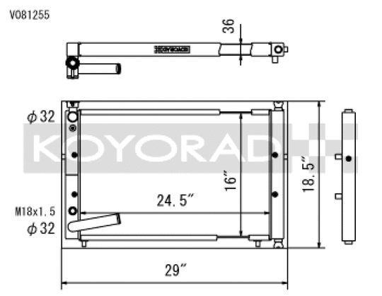 Koyo 94-01 Acura Integra w/ K-Series Swaps (2.0/2.4L) Radiator - V081255