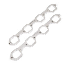 Load image into Gallery viewer, Stainless Works SBF Victor Senior Heads Square Port Header 304SS Exhaust Flanges 2in Primaries - HFSBFVICT200