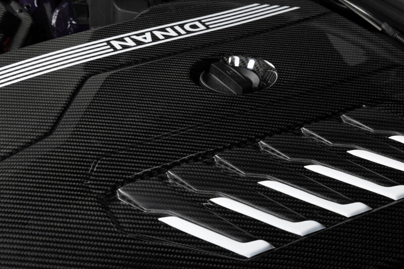 Dinan 19-26 BMW B58D (G01/G02/G20/G22/G23/G26/G42) Gloss Carbon Fiber Engine Cover w/Matte Accents - D590-0003