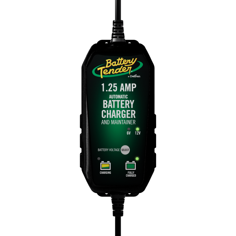 Battery Tender 6V/12V 1.25A Selectable Battery Charger - 022-0211-DL-WH