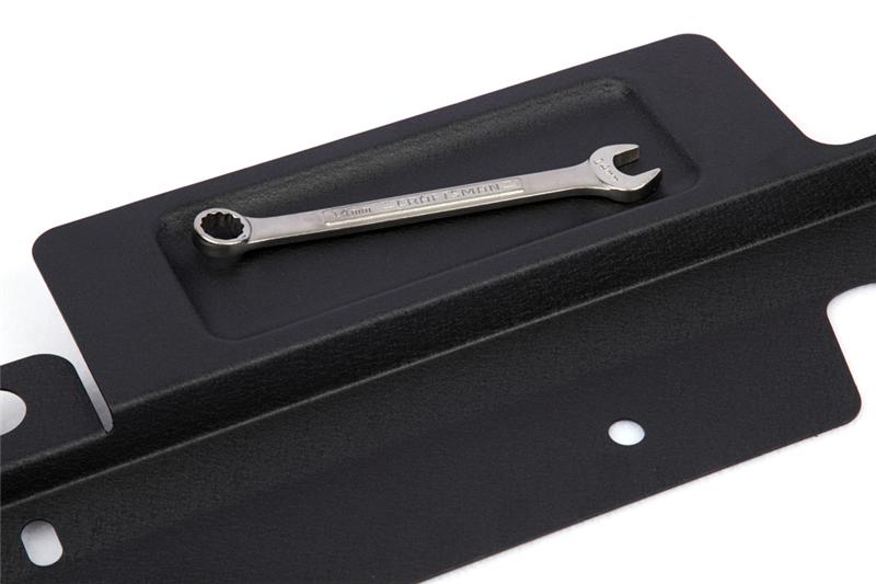 GrimmSpeed 05-09 Subaru Legacy/Outback Radiator Shroud w/Tool Tray - Textured Black - 096030
