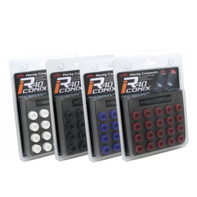 Project Kics 12X1.50 R40 Iconix Plastic Caps Black - 20 Pcs - WCIF1K