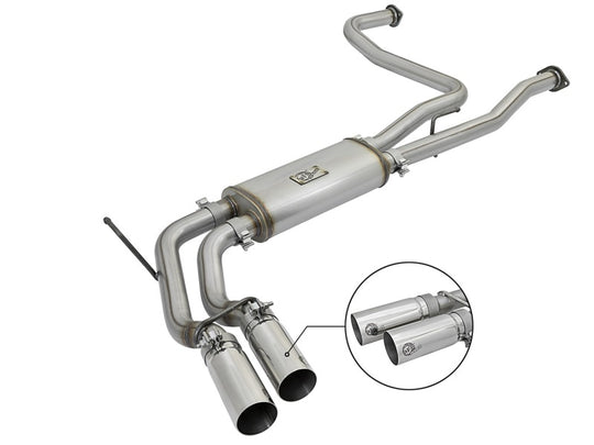 aFe Rebel Series 3in SS Cat-Back Exhaust System w/ Polished Tip 04-15 Nissan Titan V8 5.6L - 49-46124-P