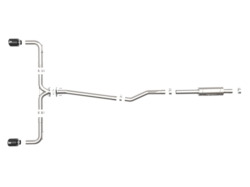 aFe Takeda 2-1/2in 304 SS Cat-Back Exhaust w/ Black Tips 14-18 Mazda 3 L4 2.0L/2.5L - 49-37015-B