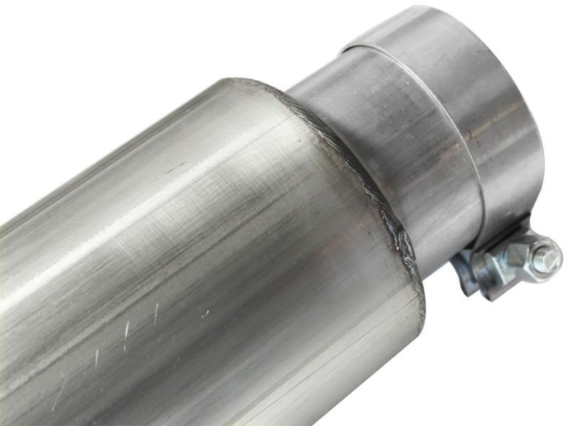 aFe Atlas 5in DPF-Back Aluminized Steel Exh Sys, Ford Diesel Trucks 08-10 V8-6.4L (td) Black tip - 49-03054-B