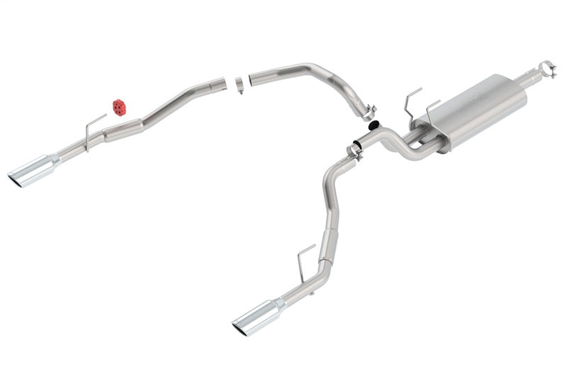 Borla 09-13 Dodge RAM 1500 5.7L CC/SB w/Fact Sngl Exhaust C/B 3x2.5in Single Round Rolled Split Rear - 140308