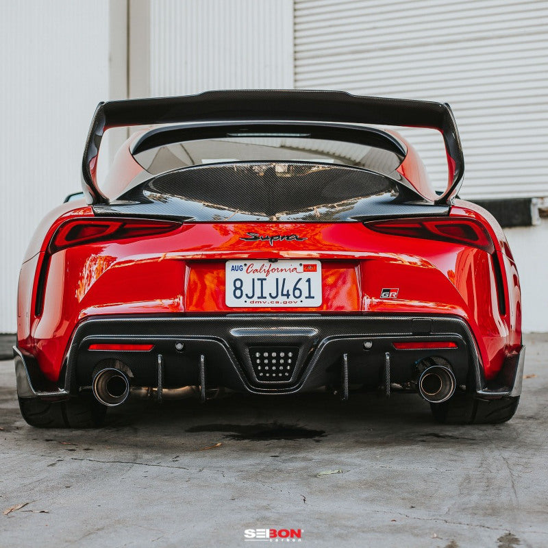 Seibon 2020 Toyota Supra TD-Style Carbon Fiber Rear Spoiler - RS20TYSUP-TD