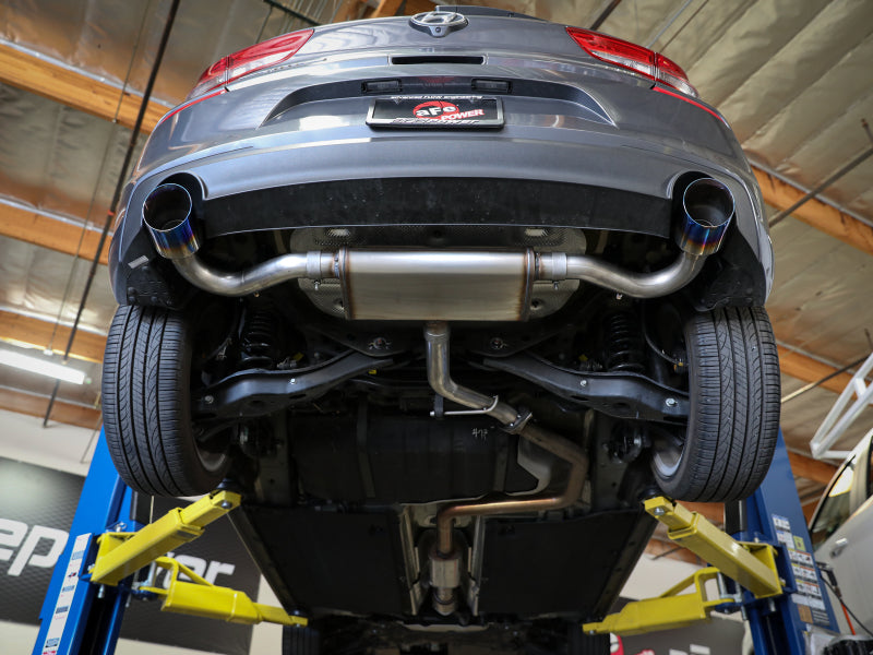aFe Takeda 2.5in 409 SS Axle-Back Exhaust System Blue Flame 18-20 Hyundai Elantra GT L4-1.6L(t) - 49-47016-L